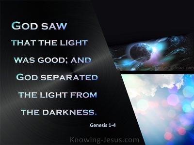 Genesis 1:4 God Saw The Light Was Good (blue) 